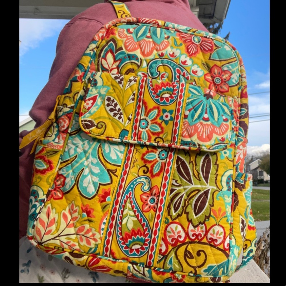 Vera Bradley Yellow Paisley Backpack